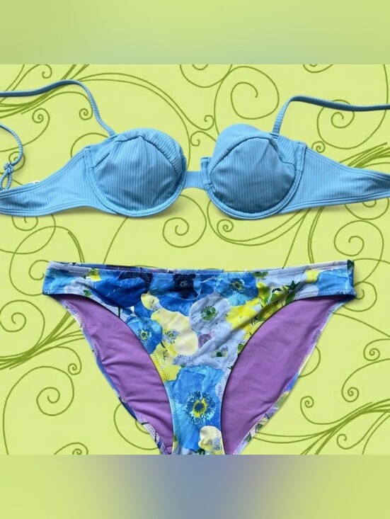 Shade & Shore Other - Shade & Shore Seafoam Green Bandeau Bikini with Front Knot
